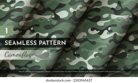 Seamless Camouflage Pattern. War Illustration. Traditional Military Texture. Army Modern Background. Vector eps 10