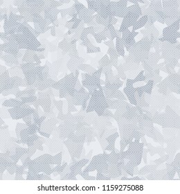 Seamless camouflage pattern of winter landscape colors. On the picture is imposed a texture of diagonally striped squares.