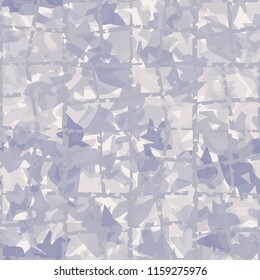 Seamless camouflage pattern of winter landscape colors. A ramshackle network is thrown on the picture.