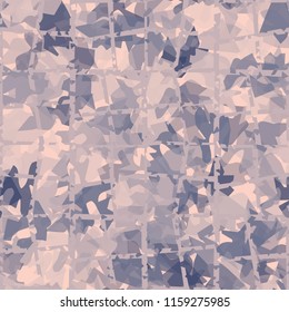Seamless camouflage pattern of winter landscape colors. A ramshackle network is thrown on the picture.