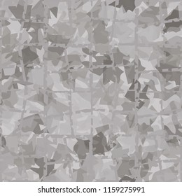 Seamless camouflage pattern of winter landscape colors. A ramshackle network is thrown on the picture.
