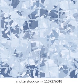 Seamless camouflage pattern of winter landscape colors. A ramshackle network is thrown on the picture.