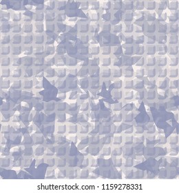 Seamless camouflage pattern of winter landscape colors. The picture has a pseudo-relief from rounded squares.