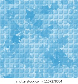 Seamless camouflage pattern of winter landscape colors. The picture has a pseudo-relief from rounded squares.
