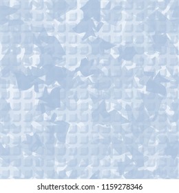 Seamless camouflage pattern of winter landscape colors. The picture has a pseudo-relief from rounded squares.