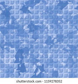 Seamless camouflage pattern of winter landscape colors. The picture has a pseudo-relief from rounded squares.