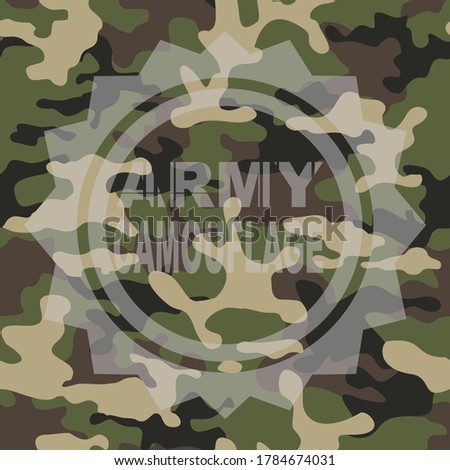 Seamless camouflage pattern.Military сamo. Army texture. Print. Vector.