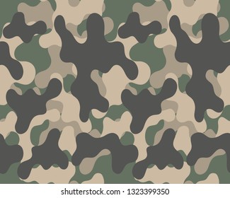 Seamless camouflage pattern.Nice shape seamless background.Repeating wallpaper.Vector illustration.