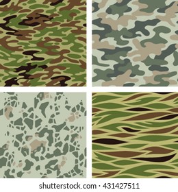 Seamless camouflage patterns (green)