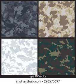 Seamless Camouflage patterns vector