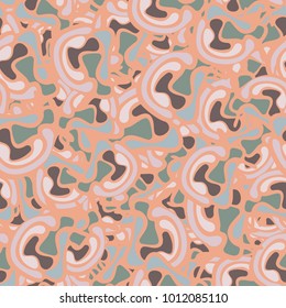 Seamless camouflage from scattered over a single-color field of abstract spots. For fishermen, hunters, tourists, mods. For wall-papers, backgrounds, design.