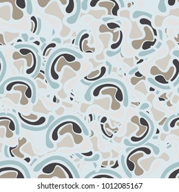 Seamless camouflage from scattered over a single-color field of abstract spots. For fishermen, hunters, tourists, mods. For wall-papers, backgrounds, design.