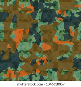 Seamless Camouflage Skin Pattern in Vector Soft Color Abstract illustration
