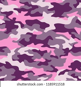 Seamless camouflage texture pattern. Abstract modern military camo ornament for army and hunting fabric print. Vector background.