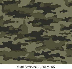 
Seamless camouflage vector army background, military uniform texture, woodland camouflage, hunting and fishing print, street pattern