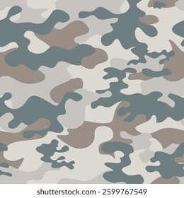 
seamless camouflage vector pattern, military texture modern classic style