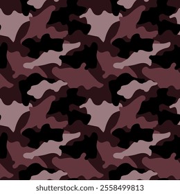 Seamless camouflage vector texture pattern  for fabric print, textile, garments, background and wallpaper. Military hunting design. 