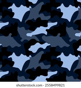 Seamless camouflage vector texture pattern  for fabric print, textile, garments, background and wallpaper. Military hunting design. 