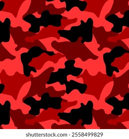 Seamless camouflage vector texture pattern  for fabric print, textile, garments, background and wallpaper. Military hunting design. 