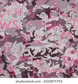 seamless camouflages pattern on background