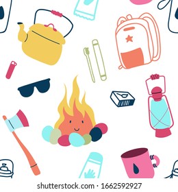 Camiones sin inconvenientes, dibujo a mano, ilustración vectorial aislada en fondo blanco.Diseño de tela de diseño textil de papel pintado envolver papel o publicidad o diseño estacionario.