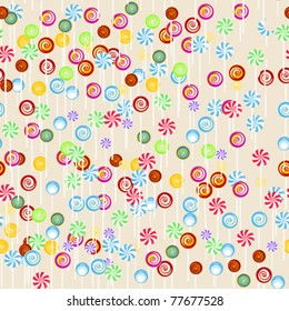 Seamless candy background, cartoon art