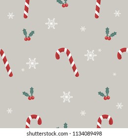 Seamless candy canes  pattern for Christmas