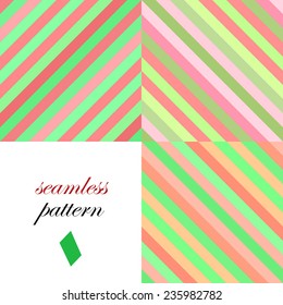 Seamless candy pattern with diagonal red and green stripes for Christmas and new year