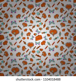 Seamless. Candy store. Vector illustration. Sweets and candles, line drawings.