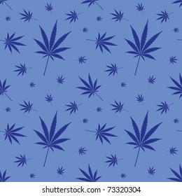 seamless cannabis leaf pattern - illustration