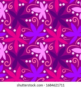 Seamless Cannabis Leaves Pattern, Psychedelic Concept, Vector Illustration EPS 10.