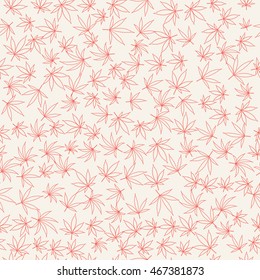 Seamless cannabis pattern. Endless duotone background. Vector illustration.
