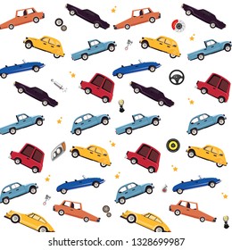 seamless car cartoon