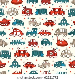 Red Cars Black Background Seamless Pattern Stock Vector (Royalty Free ...