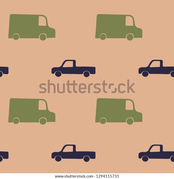 Seamless car pattern.
Simple background.