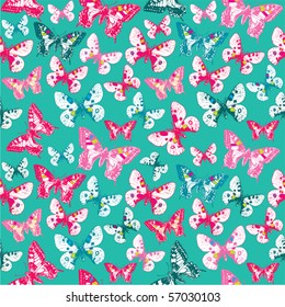 seamless card with butterfly