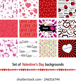 Seamless and Card Valentine collection