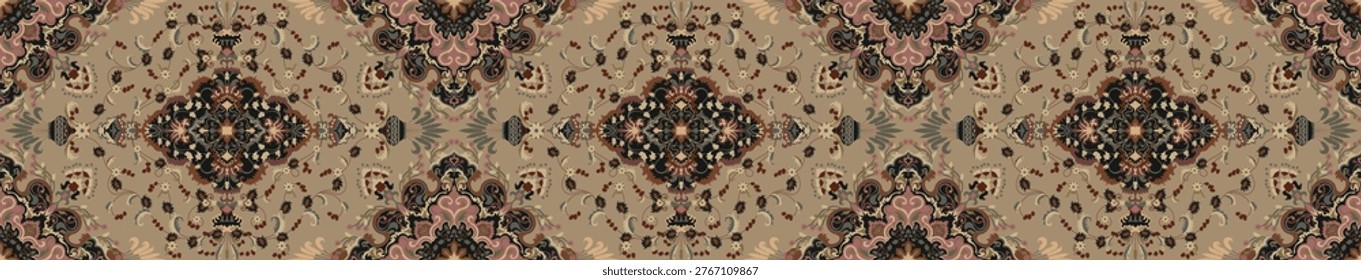 Seamless carpet patterns, borderless long carpets, large long carpets.