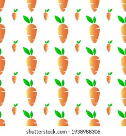 seamless carrot pattern for background. motifs for fabrics. for decoration. carrot vector illustration
