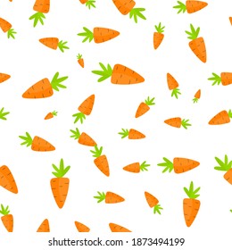 Patrón de zanahoria sin foco para banner, afiche, tarjeta, invitación y libro de recortes. EPS10 de ilustración vectorial