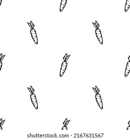 seamless carrot pattern. vector doodle illustration with carrot. pattern with carrot