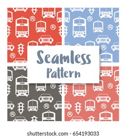 Seamless Cars pattern repeating tiles backdrop background