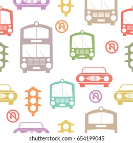 Seamless Cars pattern repeating tiles backdrop background