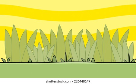 A seamless cartoon background of a jungle.