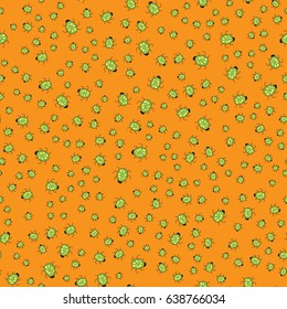 Seamless cartoon bug pattern