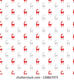 Seamless cartoon deer Christmas celebration background