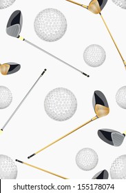 seamless cartoon golf game pattern