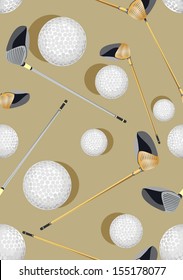 seamless cartoon golf game pattern