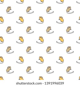 Seamless cartoon mice vector pattern
