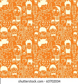 seamless cartoon pattern